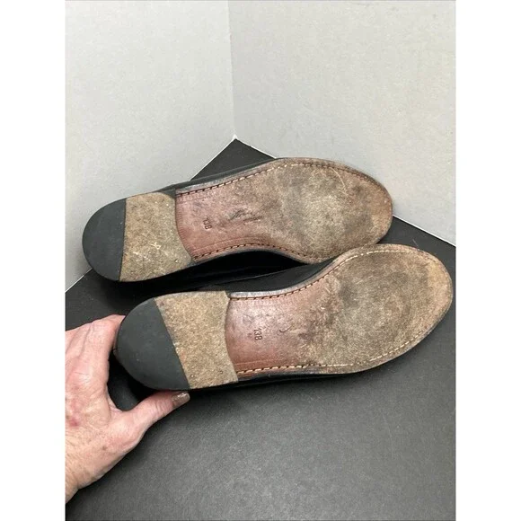 MEZLAN HAVANA Black Men’s 13 Leather Tassel Cap Toe Slip On Dress Loafers Spain - Picture 6 of 10